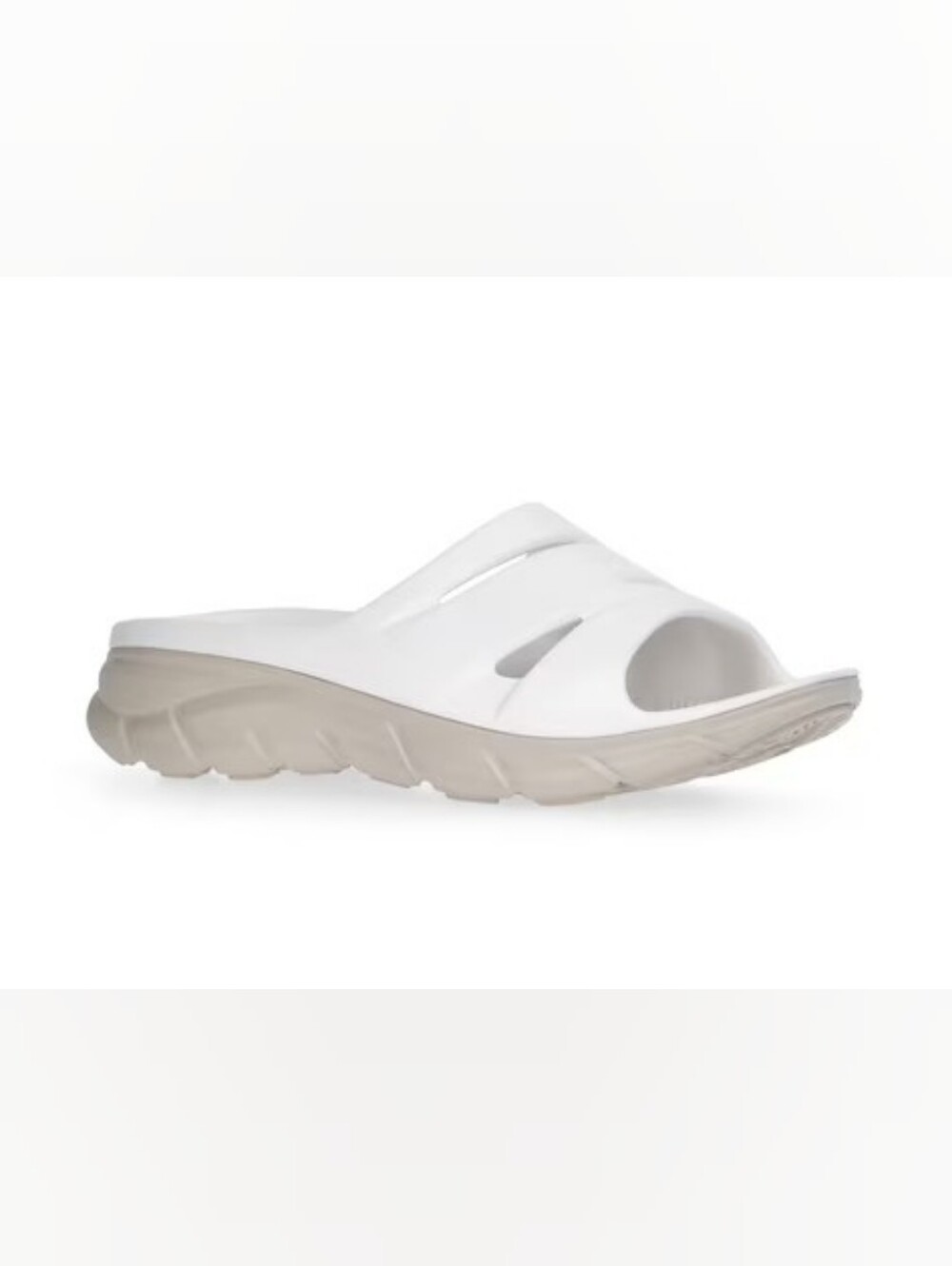 NWT Avia White Slide Sandal with Light Grey Sole Misses Size 8